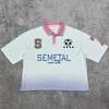 Streetwear Fashion Acid Wash Cropped Shirt Custom Logo Embroidery 100% Cotton T Shirts Vintage Heavyweight Men's Polo Shirts