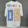 Summer Printed Graphic Nylon Mesh T-shirt Custom Boxy Oversized Jersey T-shirt Round Neck Sublimation Football T-shirts for Men