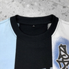 High Quality Knitted French Terry Patchwork Tee-shirts Cotons Round Neck Printed T-shirts Designer Custom Oversized Men's T-shirts