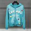 Streetwear Distressed Cotton Zip Hoodie Custom Embroidery Heavyweight Hoodie Manufacturers Vintage Acid Wash Zip Up Hoodie