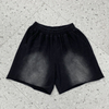 Blank Black Acid Wash Shorts Manufacturer Summer Running Surf Shorts Streetwear French Terry Gym Shorts for Men