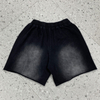 Blank Black Acid Wash Shorts Manufacturer Summer Running Surf Shorts Streetwear French Terry Gym Shorts for Men