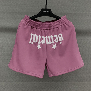Customized Puff Print Men's Gym Shorts French Terry Graphic 5 Inch Shorts Streetwear Designer Cotton Running Shorts